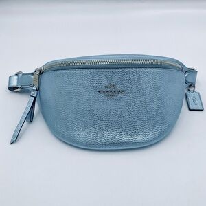 Coach Metallic Leather Belt Bag
